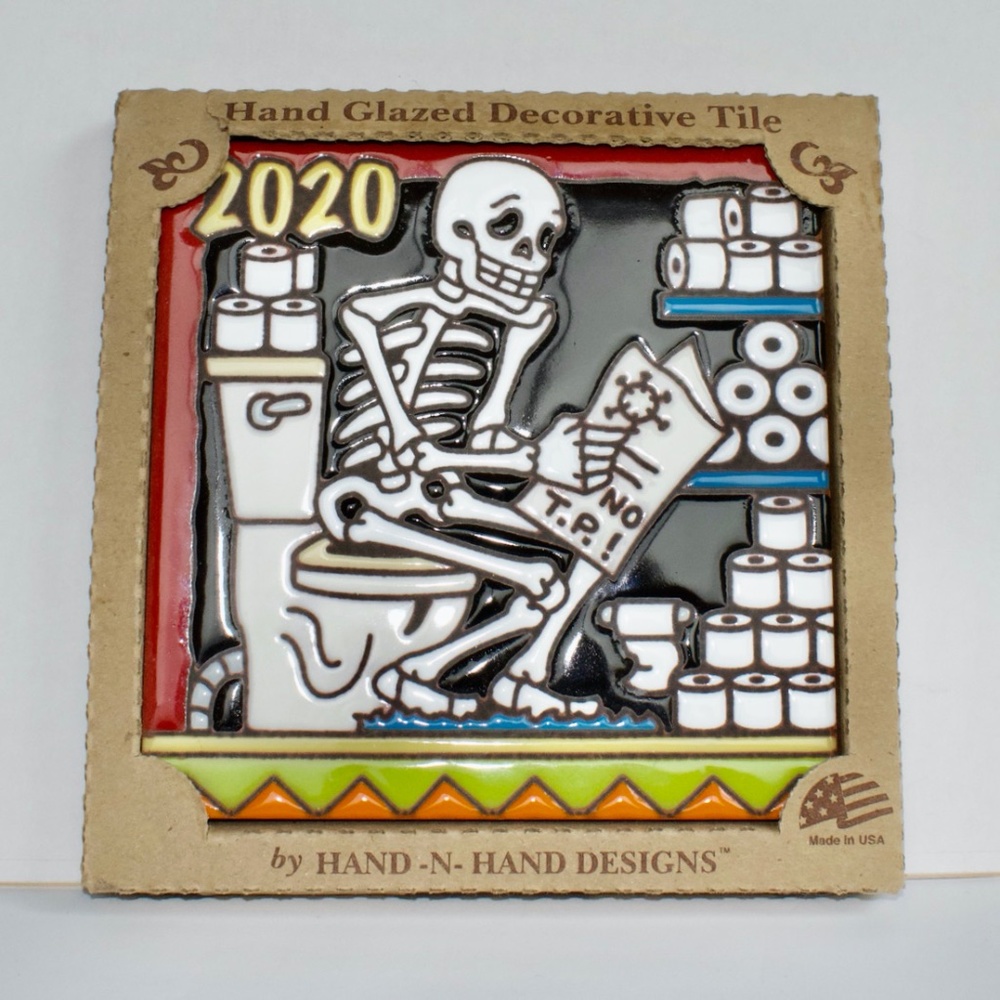 Halloween 2020 Pandemic Toilet Paper Crisis Commemorative Tile